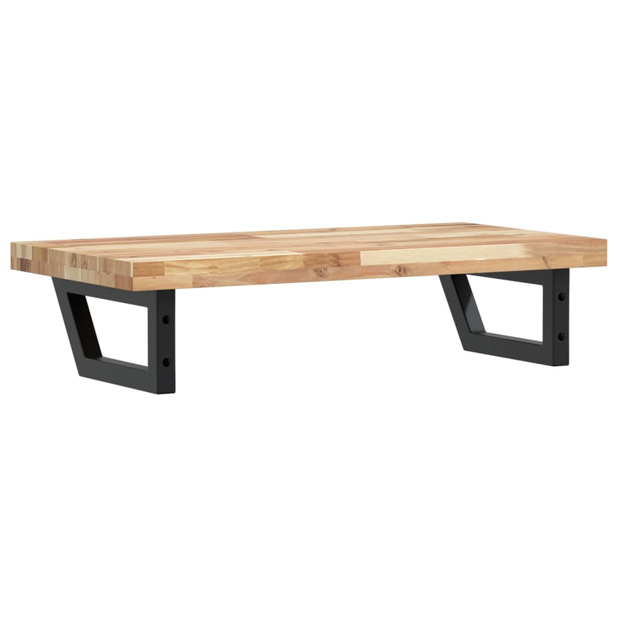 Badkamer wandschap staal en massief acaciahout