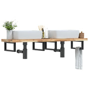 Badkamer wandschap staal acaciahout 60 cm