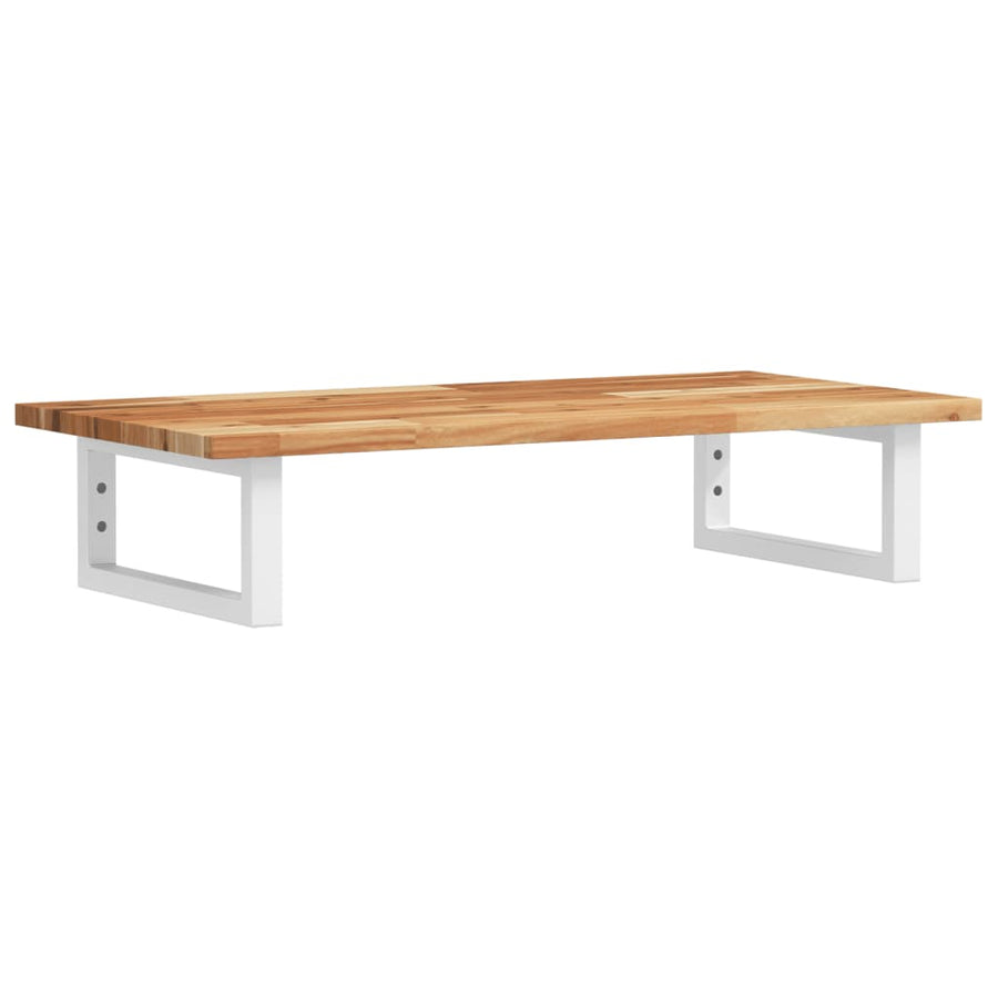 Badkamer Wandschap Staal En Massief Acaciahout 1 60 x 40 x 2 cm Donkerbruin en wit