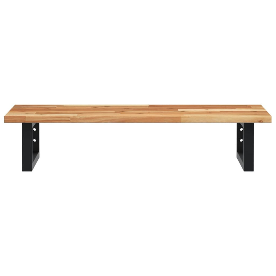 Badkamer Wandschap Staal En Massief Acaciahout 1