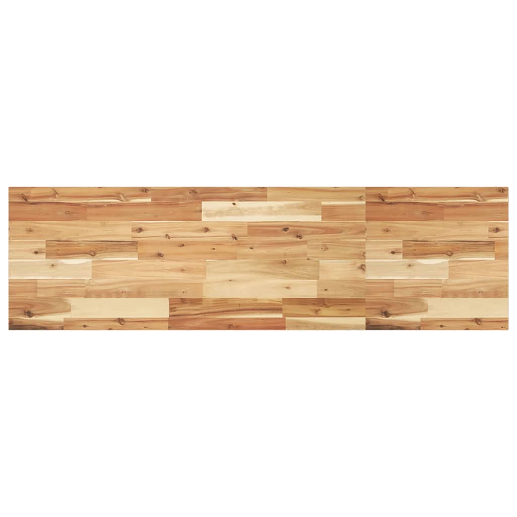 Badkamer Wandschap Staal En Massief Acaciahout 1 120 x 40 x 2 cm Donkerbruin en zwart
