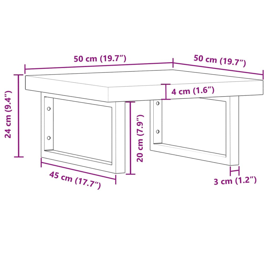 Badkamer Wandschap Staal En Massief Acaciahout 1