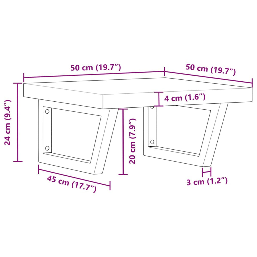 Badkamer Wandschap Staal En Massief Acaciahout 1