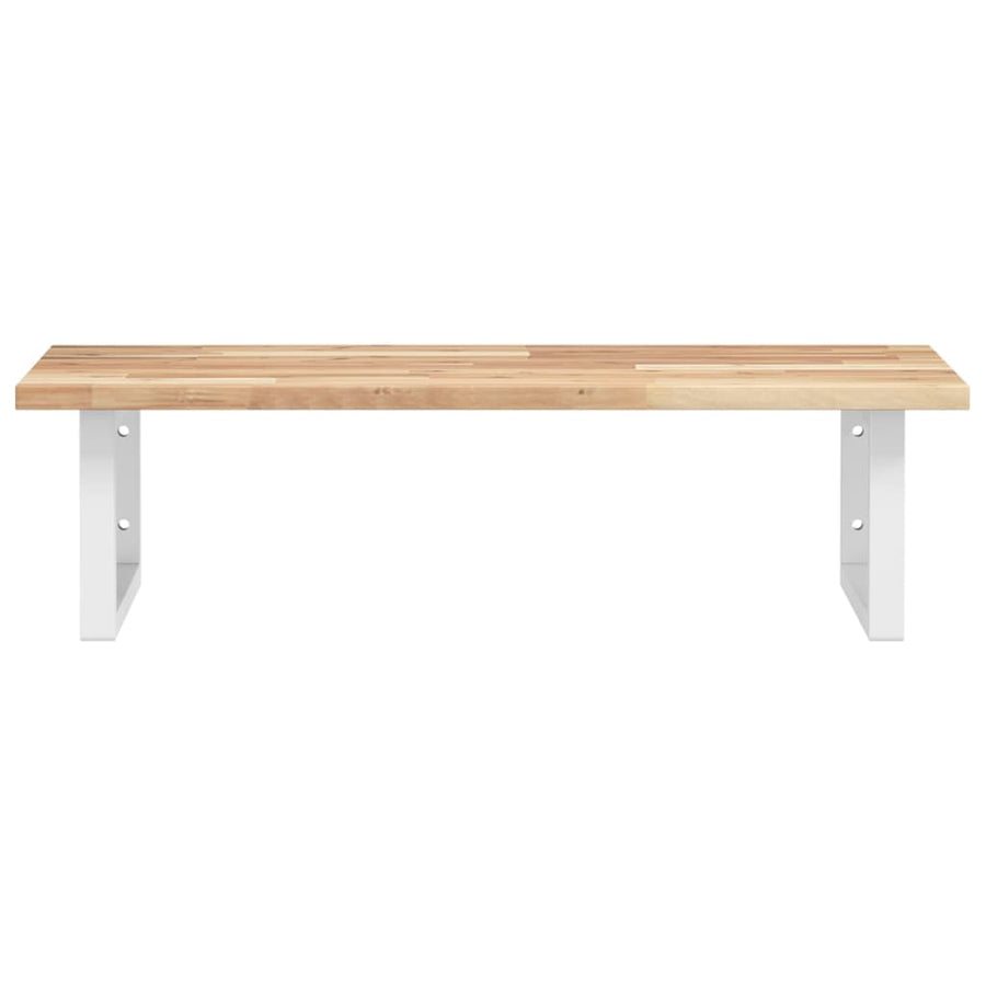 Badkamer Wandschap Staal En Massief Acaciahout 1