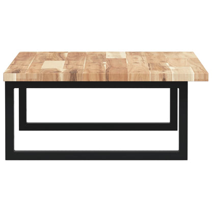Badkamer Wandschap Staal En Massief Acaciahout 1 60 x 50 x 2 cm Bruin en zwart