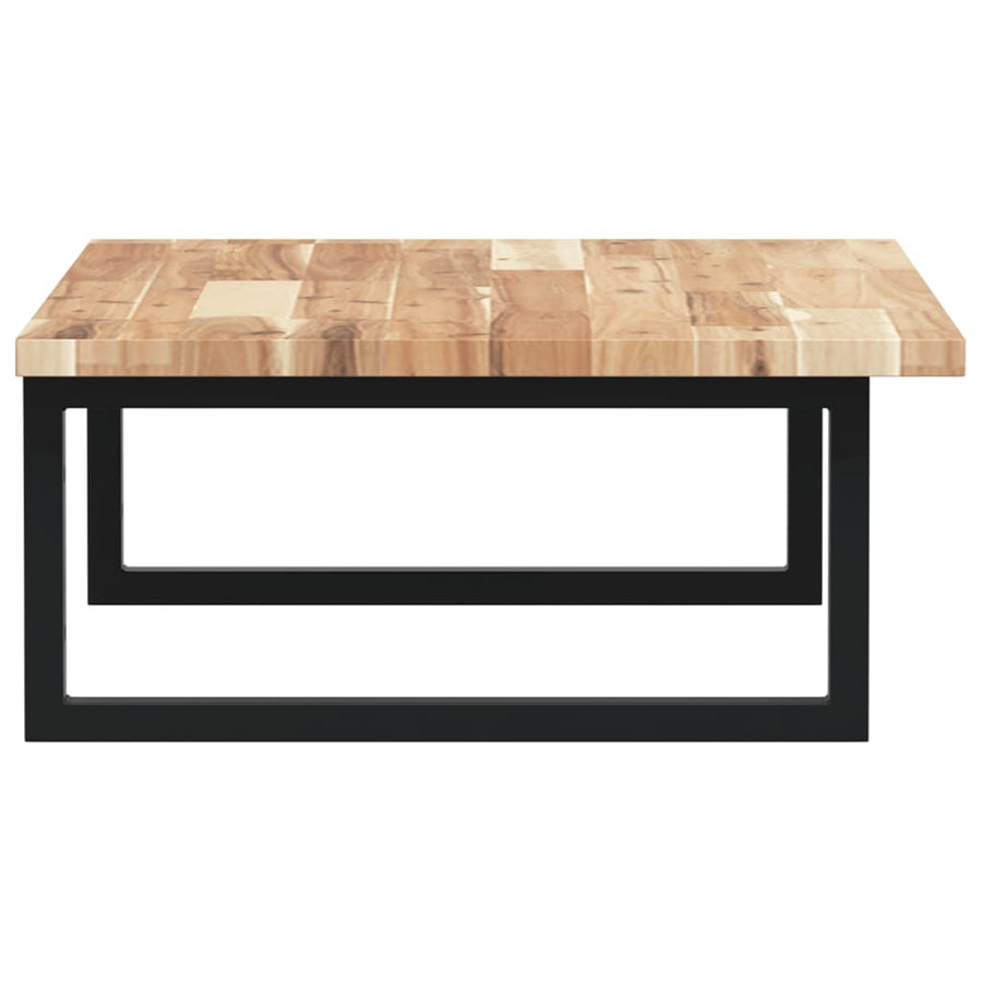 Badkamer Wandschap Staal En Massief Acaciahout 1 60 x 50 x 2 cm Bruin en zwart