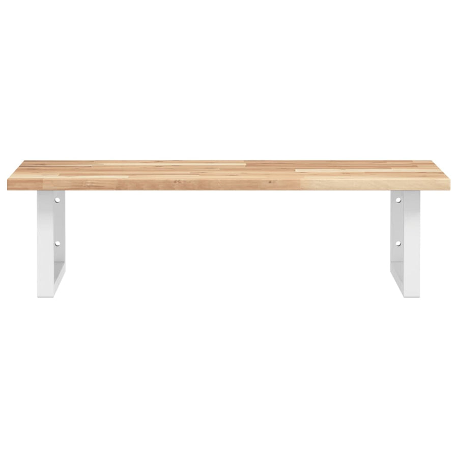 Badkamer Wandschap Staal En Massief Acaciahout 1
