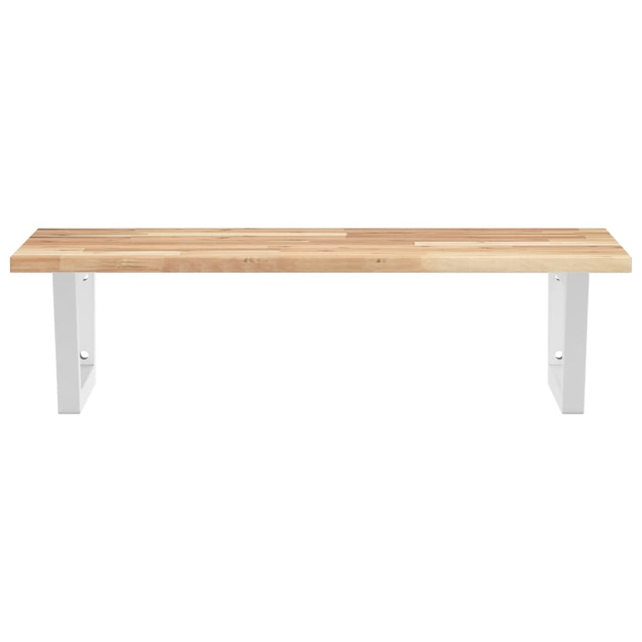 Badkamer Wandschap Staal En Massief Acaciahout 1