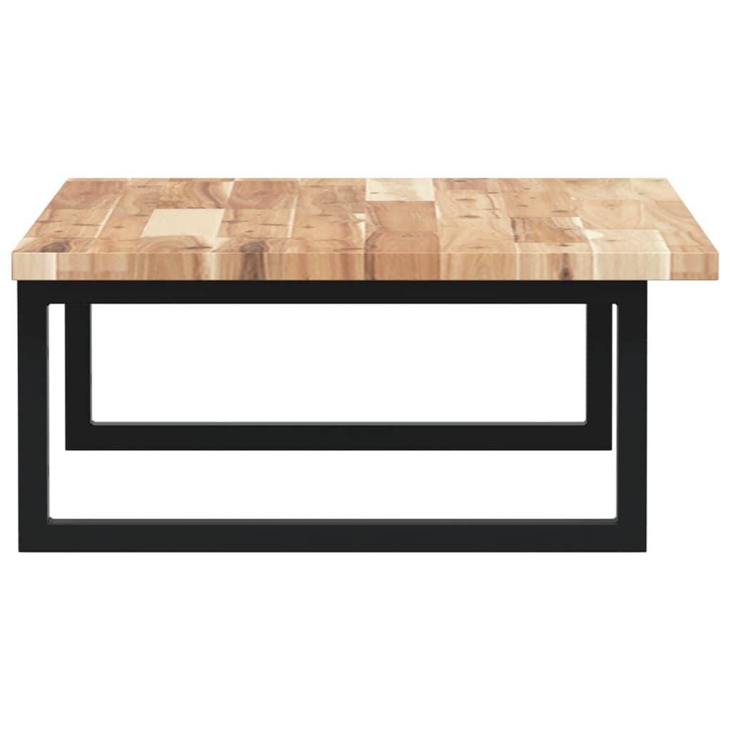 Badkamer Wandschap Staal En Massief Acaciahout 1 100 x 50 x 2 cm Bruin en zwart