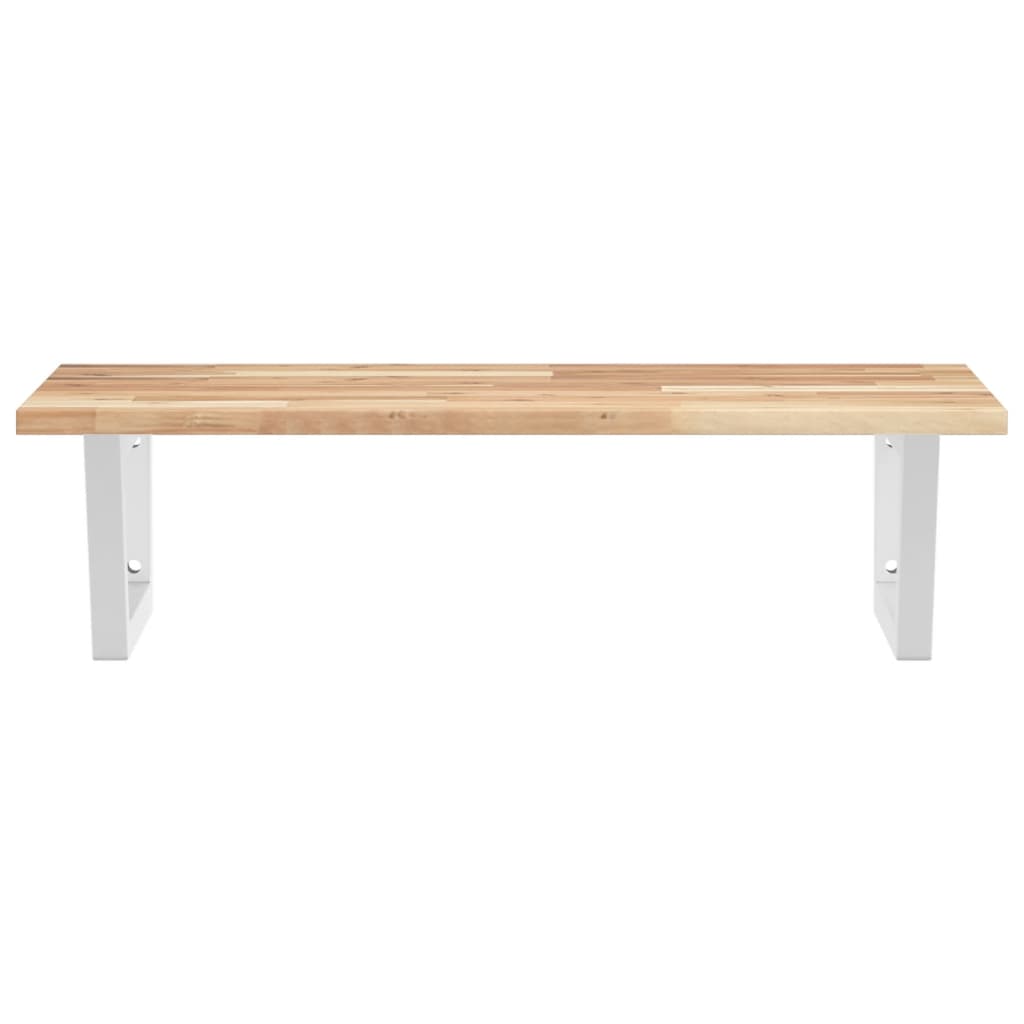 Badkamer Wandschap Staal En Massief Acaciahout 1