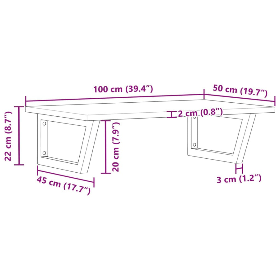 Badkamer Wandschap Staal En Massief Acaciahout 1