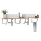 Badkamer wandschap 120x50x2 cm staal acaciahout