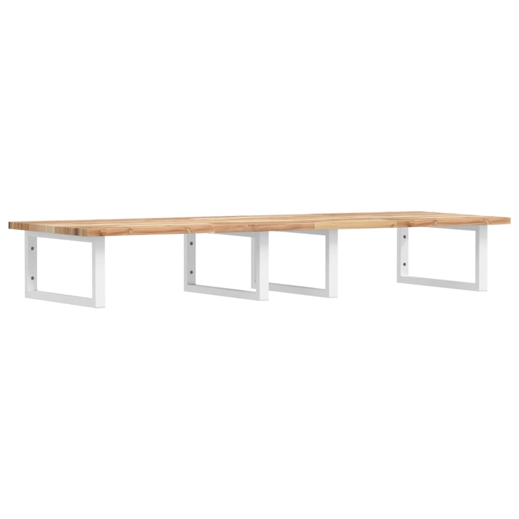 Badkamer Wandschap Staal En Massief Acaciahout 1