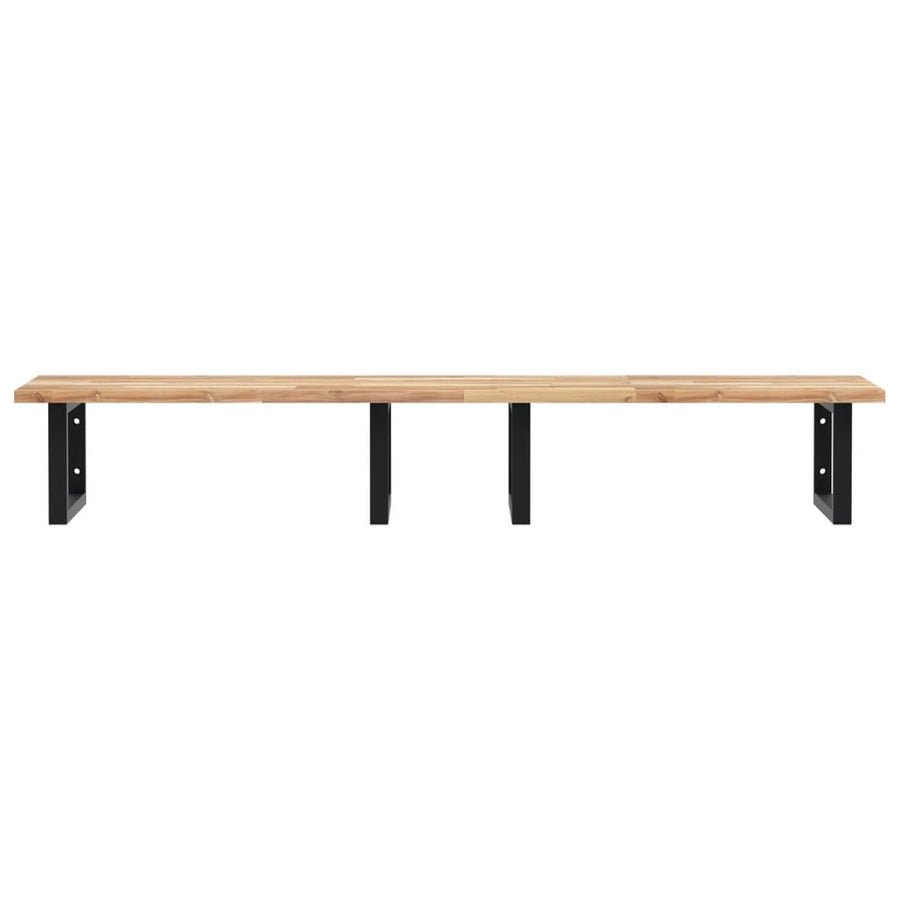 Badkamer Wandschap Staal En Massief Acaciahout 1