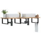 Bathroom Wall Shelf Steel And Solid Acacia Wood 1