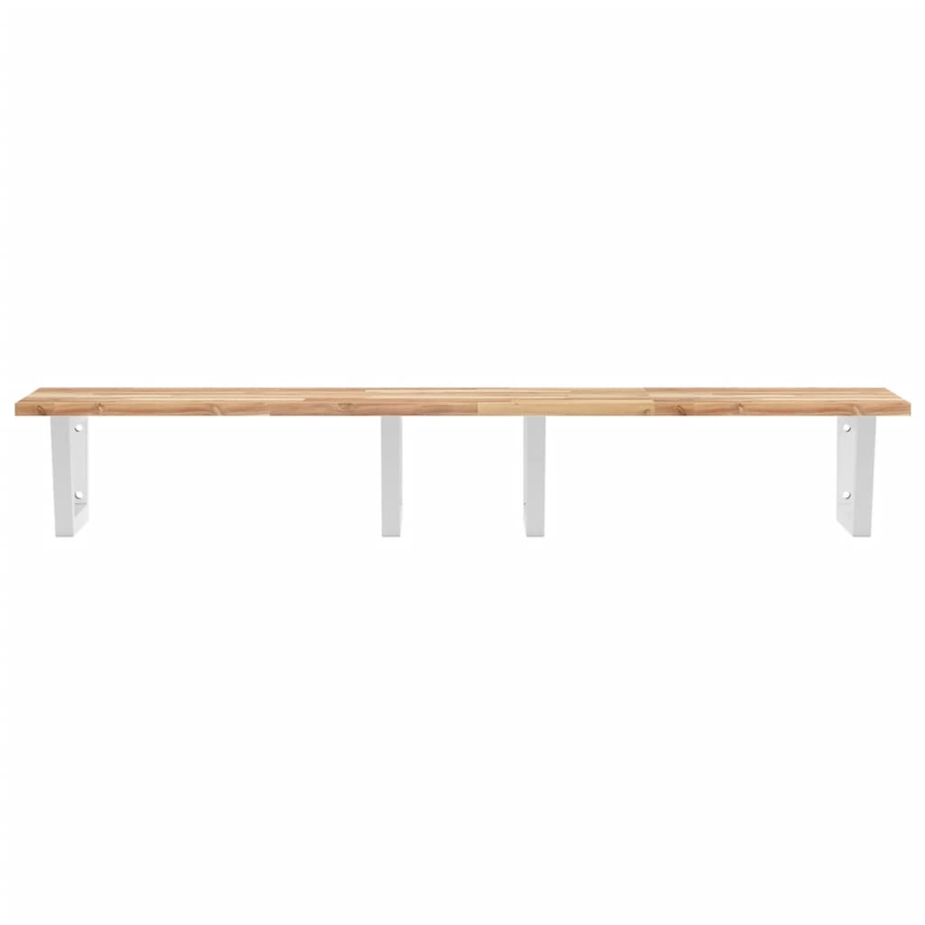 Badkamer Wandschap Staal En Massief Acaciahout 1