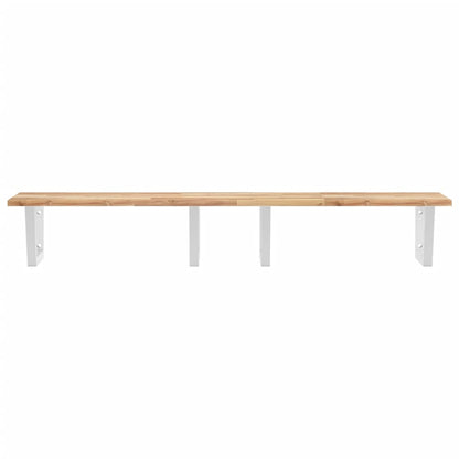 Badkamer Wandschap Staal En Massief Acaciahout 1