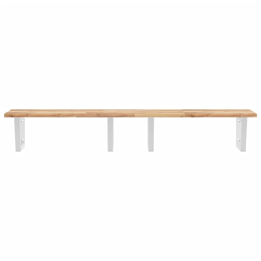 Badkamer Wandschap Staal En Massief Acaciahout 1