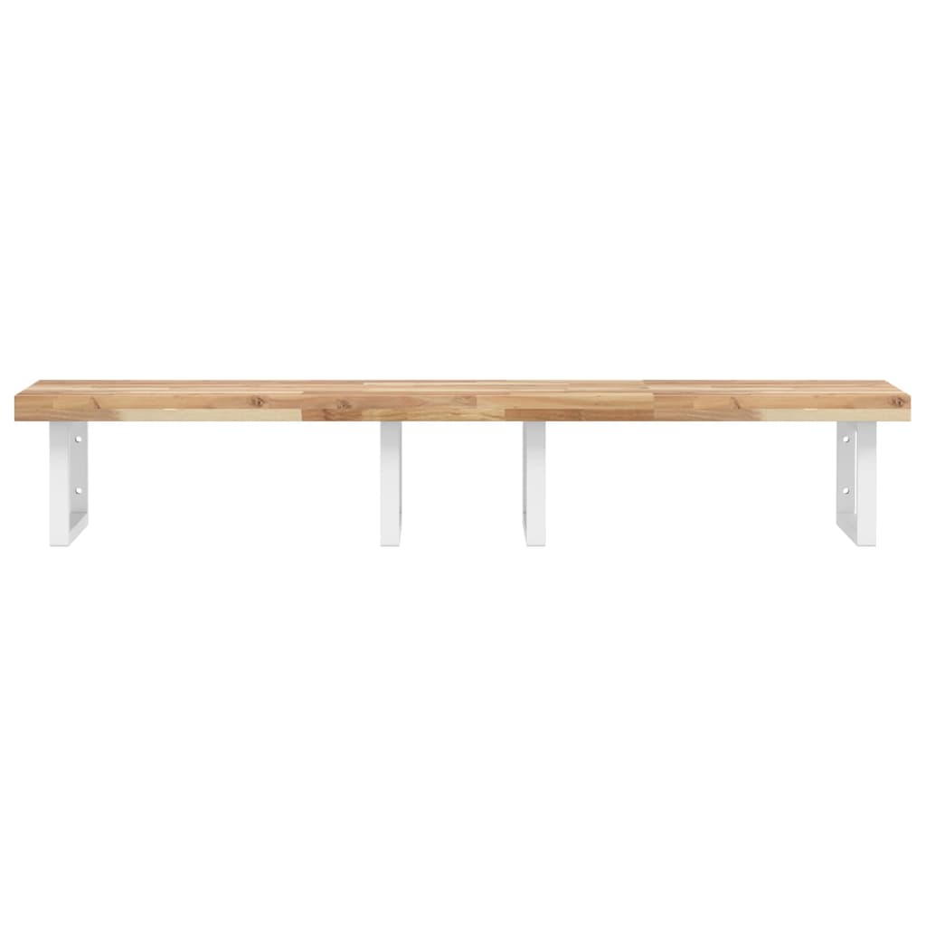Badkamer Wandschap Staal En Massief Acaciahout 1