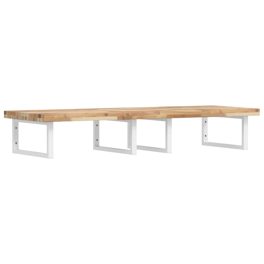 Badkamer Wandschap Staal En Massief Acaciahout 1