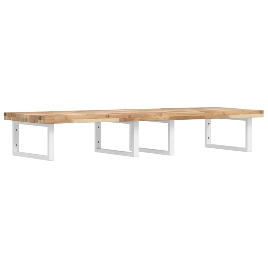 Badkamer Wandschap Staal En Massief Acaciahout 1