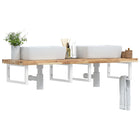 Bathroom Wall Shelf Steel And Solid Acacia Wood 1