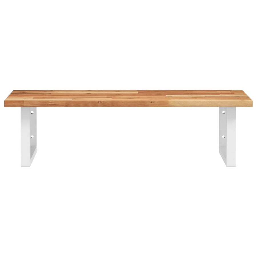 Badkamer Wandschap Staal En Massief Acaciahout 1