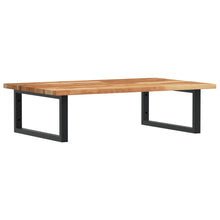 Badkamer Wandschap Staal En Massief Acaciahout 1 60 x 50 x 2 cm Donkerbruin en zwart