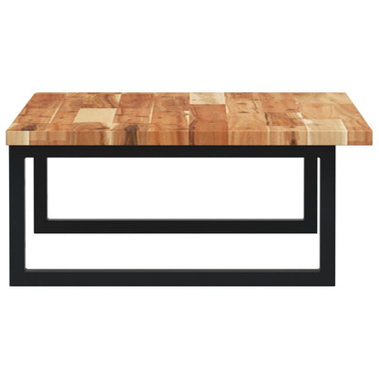 Badkamer Wandschap Staal En Massief Acaciahout 1 60 x 50 x 2 cm Donkerbruin en zwart