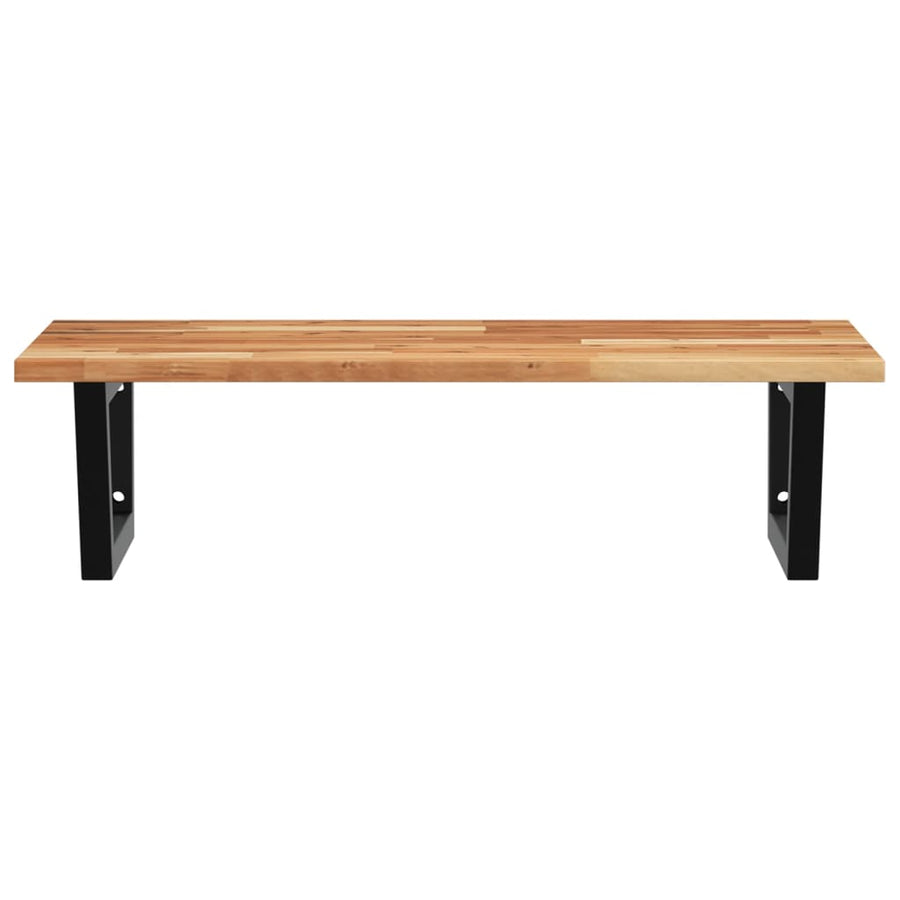 Badkamer Wandschap Staal En Massief Acaciahout 1