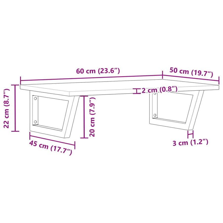 Badkamer Wandschap Staal En Massief Acaciahout 1