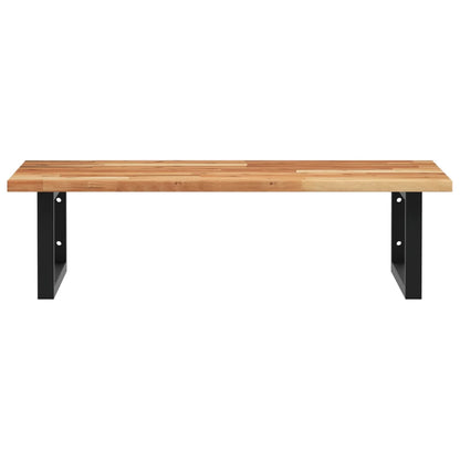 Badkamer Wandschap Staal En Massief Acaciahout
