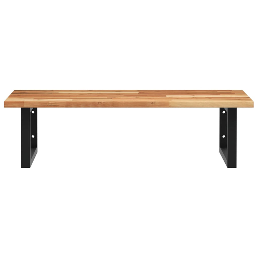 Badkamer Wandschap Staal En Massief Acaciahout