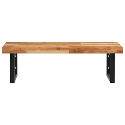 Badkamer Wandschap Staal En Massief Acaciahout 1