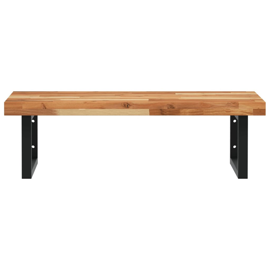 Badkamer Wandschap Staal En Massief Acaciahout 1