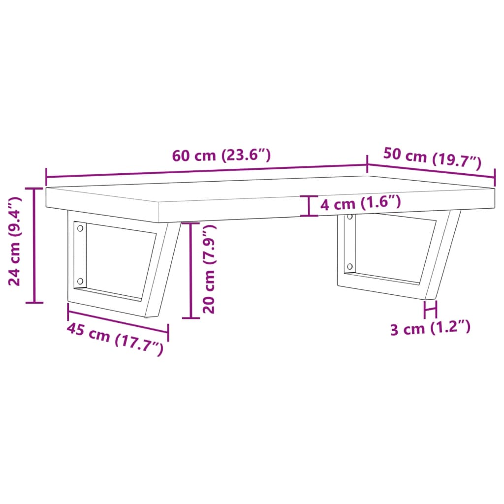 Badkamer Wandschap Staal En Massief Acaciahout 1