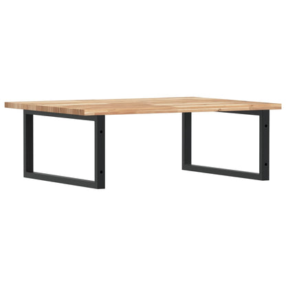 Badkamer Wandschap Staal En Massief Acaciahout