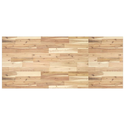 Badkamer Wandschap Staal En Massief Acaciahout 1 120 x 60 x 2 cm Bruin en zwart