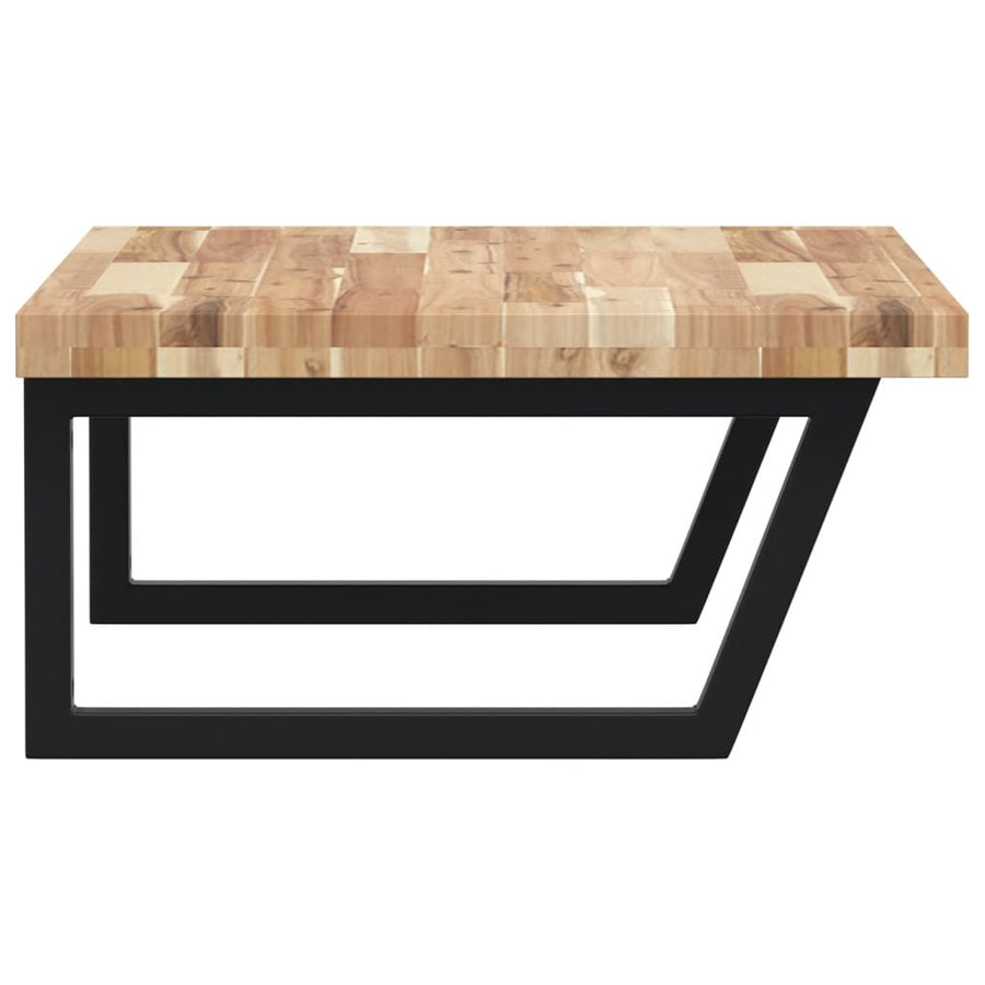 Badkamer Wandschap Staal En Massief Acaciahout 1 100 x 60 x 4 cm Bruin en zwart