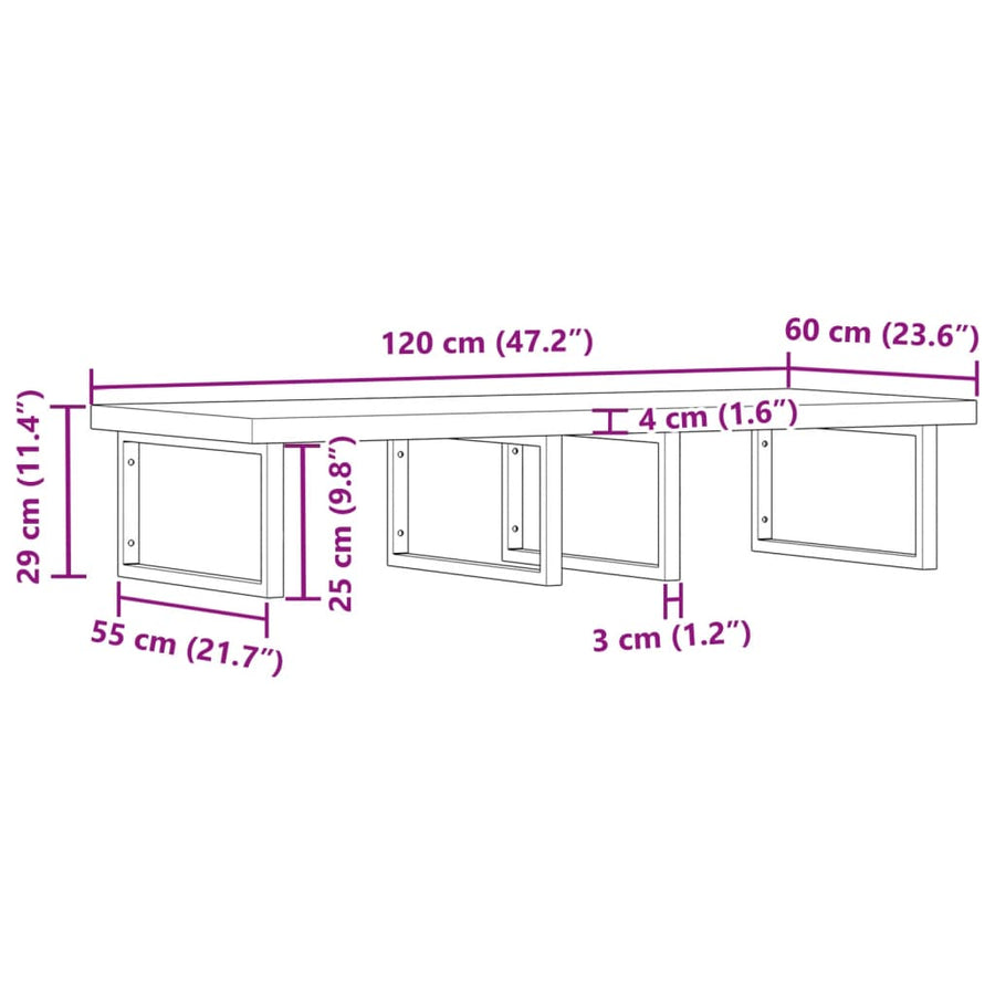 Badkamer Wandschap Staal En Massief Acaciahout