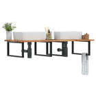 Bathroom Wall Shelf Steel And Solid Acacia Wood