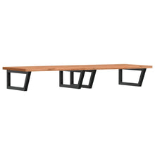Badkamer Wandschap Staal En Massief Beukenhout 1 150 x 55 x 2.5 cm Zwart