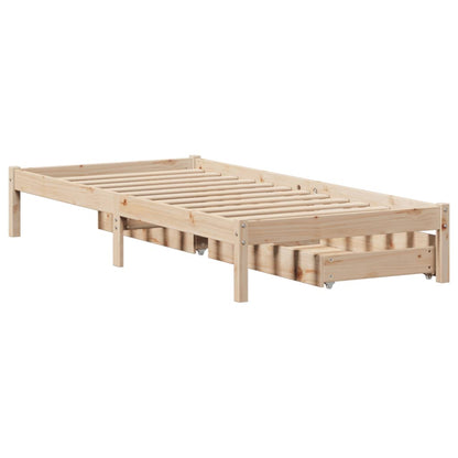 Bedframe zonder matras massief grenenhout 90x190 cm