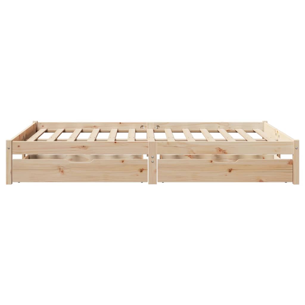 Bedframe zonder matras massief grenenhout 140x190 cm