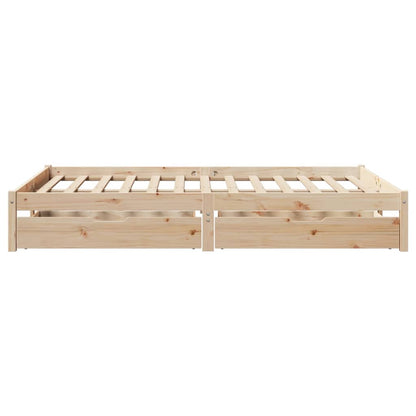 Bedframe zonder matras massief grenenhout 140x190 cm