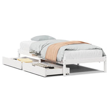 Bedframe zonder matras massief grenenhout wit 90x200 cm