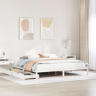 Bed frame without mattress solid pine wood white 180x200 cm