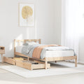 Pine Wood Bed Frame without Mattress 75x190 cm