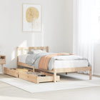 Solid Pine Wood Bed Frame without Mattress 90x190 cm