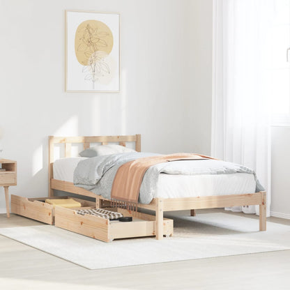 Bedframe zonder matras massief grenenhout 90x190 cm